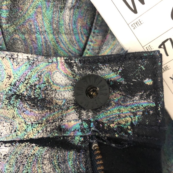 Sinclair Jeans Metallic Foiled Oil Slick Color - Picture 3 of 8